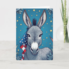 Liberty Donkey Flag Vote Reminder Kort