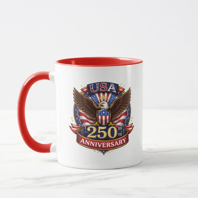 Liberty Eagle 250-årsfirande Mug Mugg (Vänster)