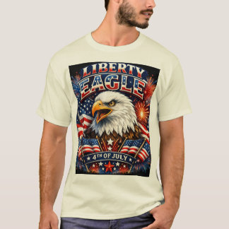Liberty Eagle – Modig Patriotisk 4:e Juli T-Shirt