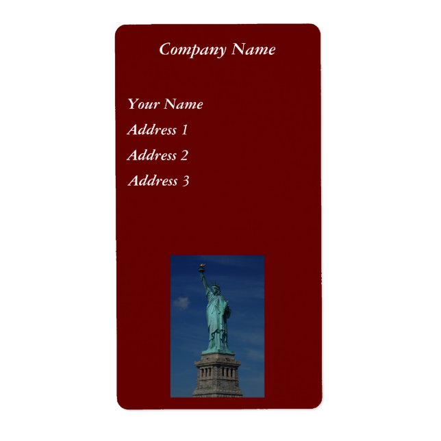 Liberty Enlightensive the World - Frihetsgudinnan Fraktsedel (Framsidan)