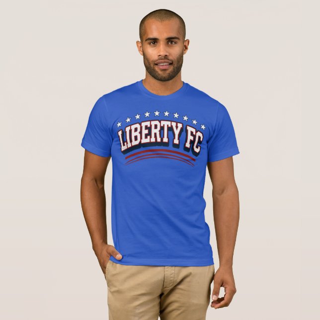 Liberty FC Navy Star Tee  Premium USA Fotboll  (Hel framsida)