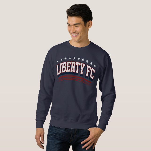 Liberty FC Universitetskofta | Inofficiell USA Fot Lång Ärmad Tröja (Hel framsida)