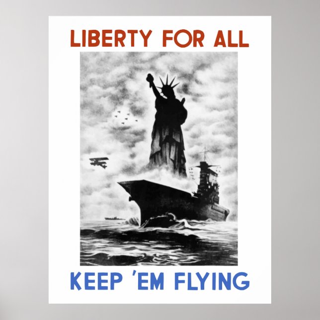 Liberty for all - Behålla 'Em Flies Poster (Framsidan)