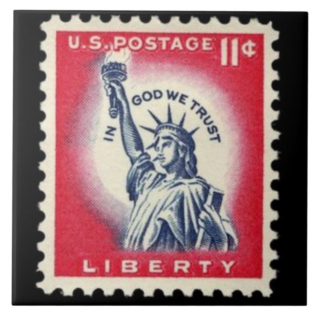 Liberty Frimärke Kakelplatta (Framsidan)