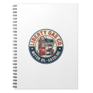 Liberty Gas Co Patriotisk Patriotisk Bensinmack Mo Anteckningsbok