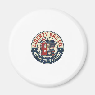 Liberty Gas Co Patriotisk Patriotisk Bensinmack Mo Magnet