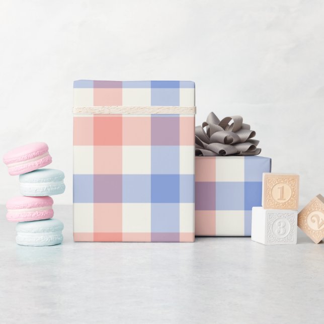 Liberty Gingham - Inpackningspapper Presentpapper (Baby Shower)