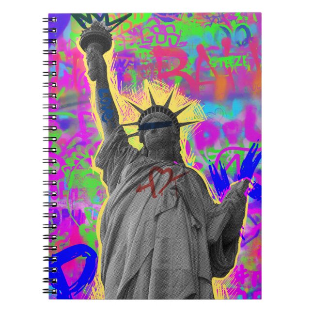 Liberty Glitch Street Art Anteckningsbok (Framsidan)