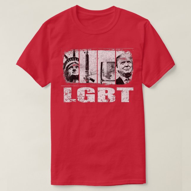 Liberty Guns Beer rump Funny Parody LGB T Shirt (Design framsida)