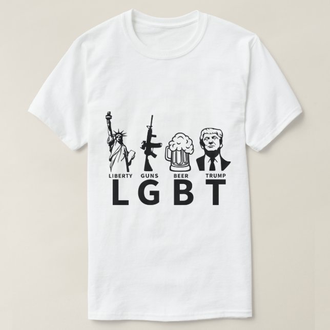 "Liberty Guns Beer Trump" Manar T Shirt (Design framsida)