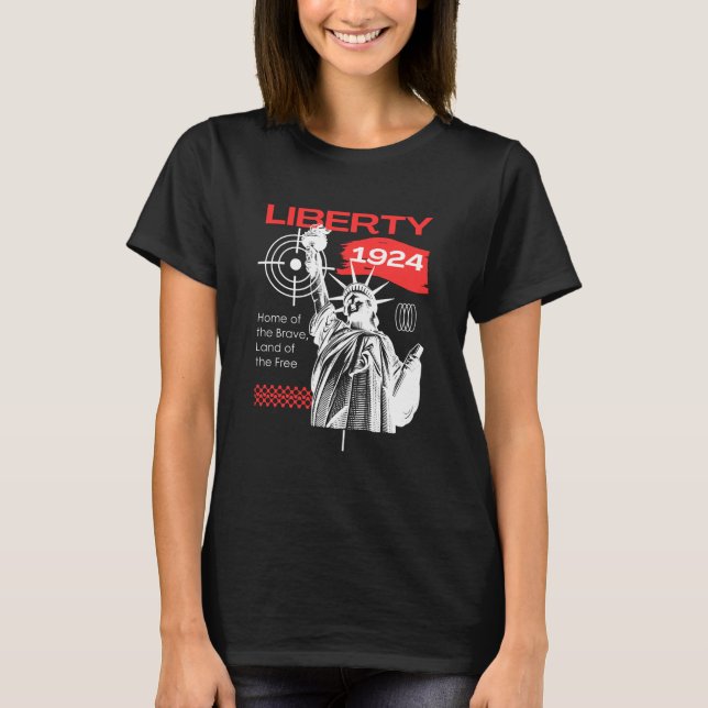 Liberty Home Of Brave T Shirt (Framsida)