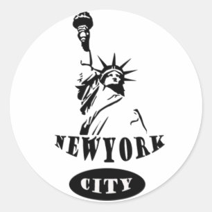Liberty In new yorcity Runt Klistermärke