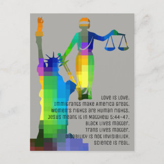 Liberty & Justice Postcard Vykort