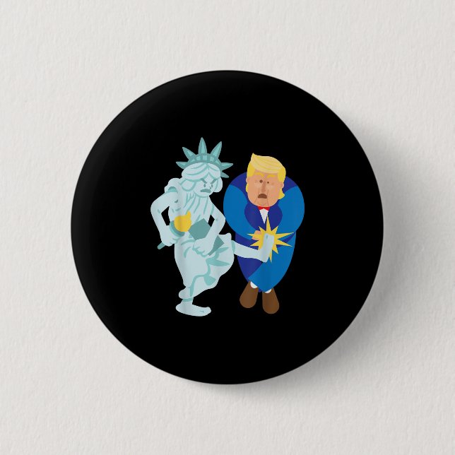 Liberty Kicks Trump 2020 Val Anti Donald Demo Knapp (Framsida)
