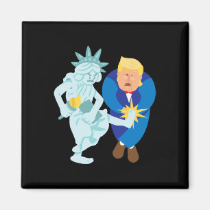 Liberty Kicks Trump 2020 Val Anti Donald Demo Magnet