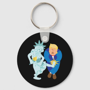 Liberty Kicks Trump 2020 Val Anti Donald Demo Nyckelring