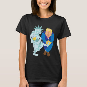 Liberty Kicks Trump 2020 Val Anti Donald Demo T Shirt