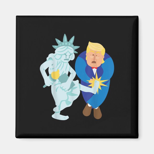 Liberty Kicks Trump 2020 Val Anti Donald Magnet (Framsidan)