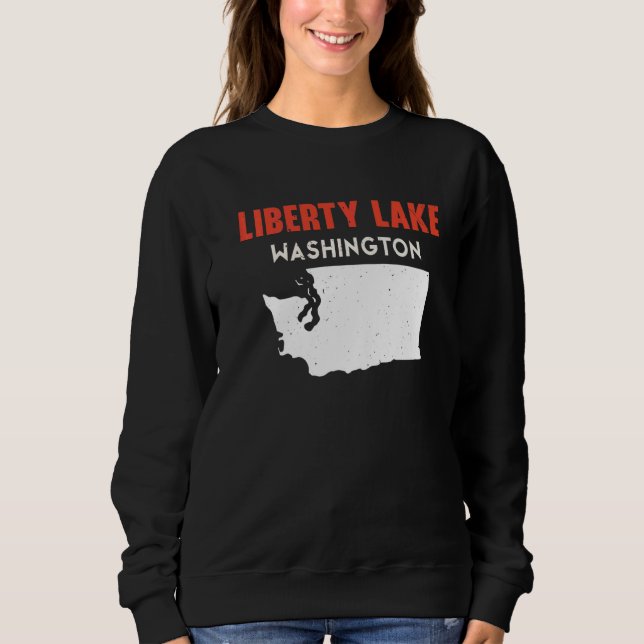 Liberty Lake Washington USA State America Travel W T Shirt (Framsida)