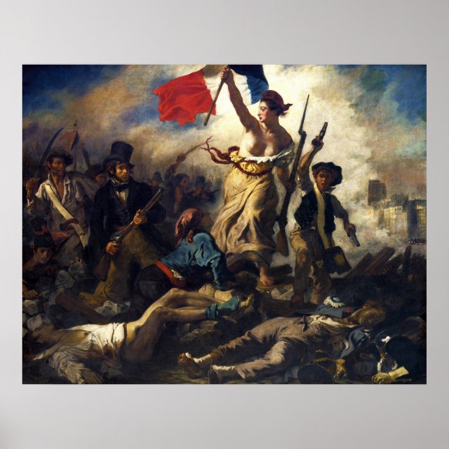 Liberty Leading People by Eugene Delacroix Poster (Framsidan)