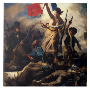 Liberty Leading People, Eugene Delacroix Kakelplatta
