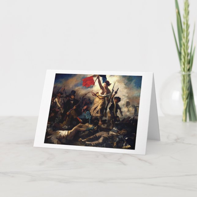 Liberty Leading People, Eugene Delacroix Kort (Framsida)