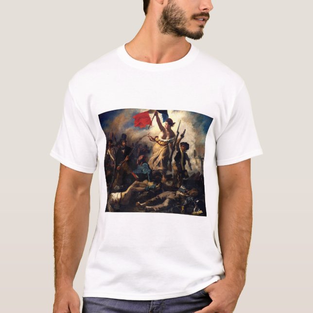 Liberty Leading People, Eugene Delacroix T Shirt (Framsida)