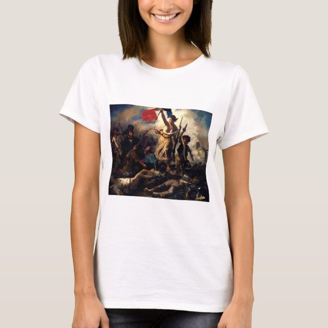 Liberty Leading People, Eugene Delacroix T Shirt (Framsida)