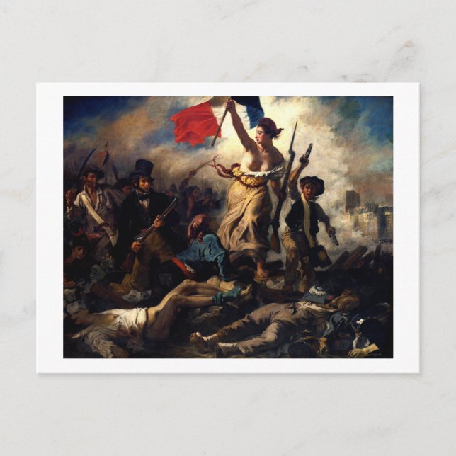 Liberty Leading People, Eugene Delacroix Vykort (Framsida)