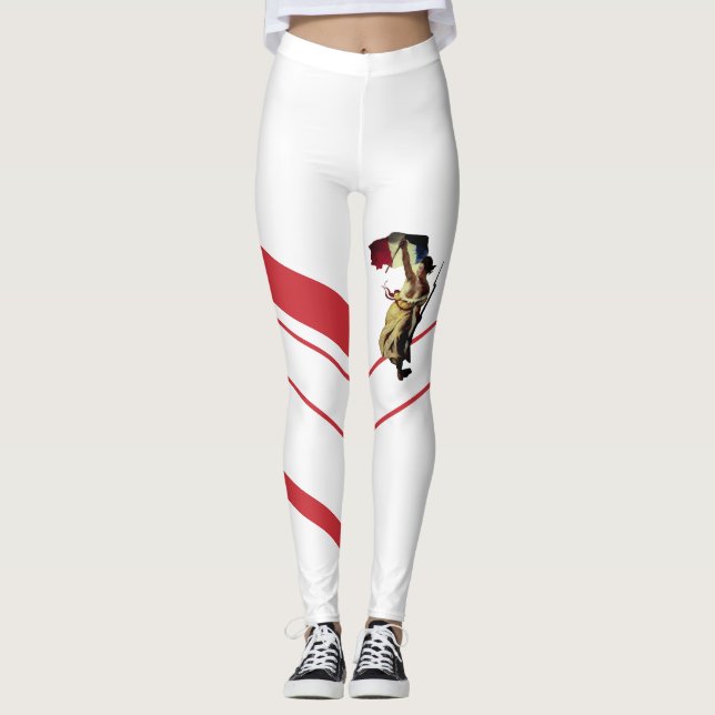 Liberty Leading the People Delacroix revolutionary Leggings (Framsida)