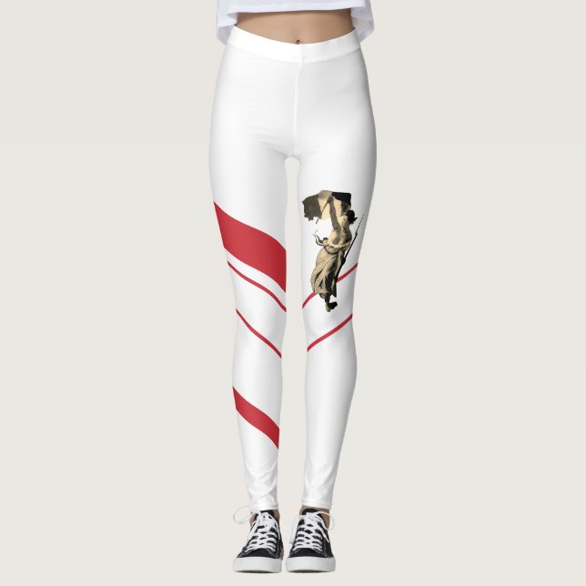 Liberty Leading the People Delacroix revolutionary Leggings (Framsida)