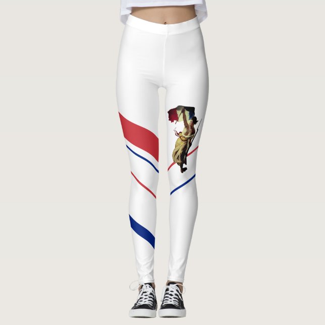 Liberty Leading the People Delacroix revolutionary Leggings (Framsida)