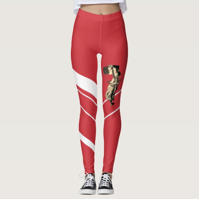 Liberty Leading the People Delacroix revolutionary Leggings (Framsida)
