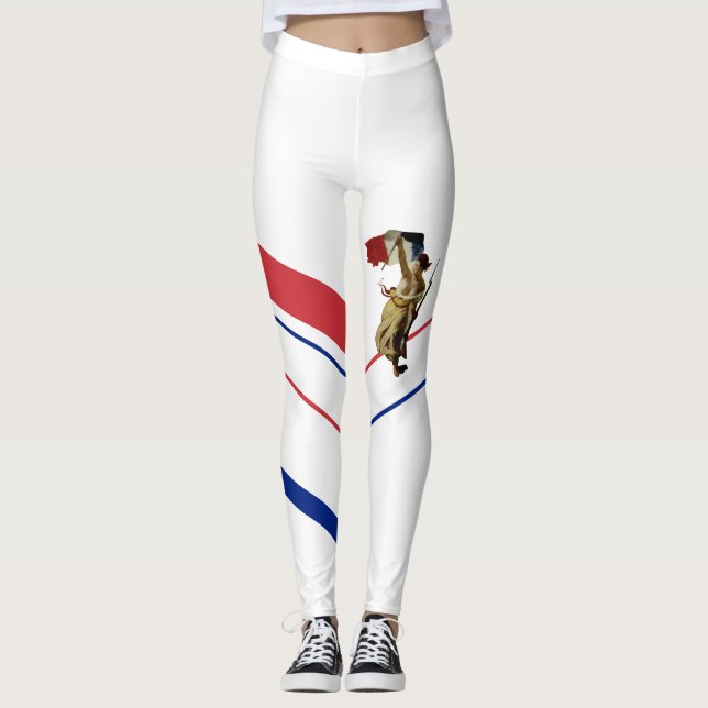 Liberty Leading the People Delacroix revolutionary Leggings (Framsida)
