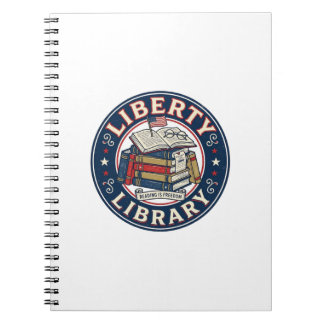Liberty Library Patriotiska Patriotiska Biblioteke Anteckningsbok