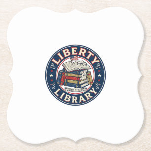 Liberty Library Patriotiska Patriotiska Biblioteke Underlägg Papper