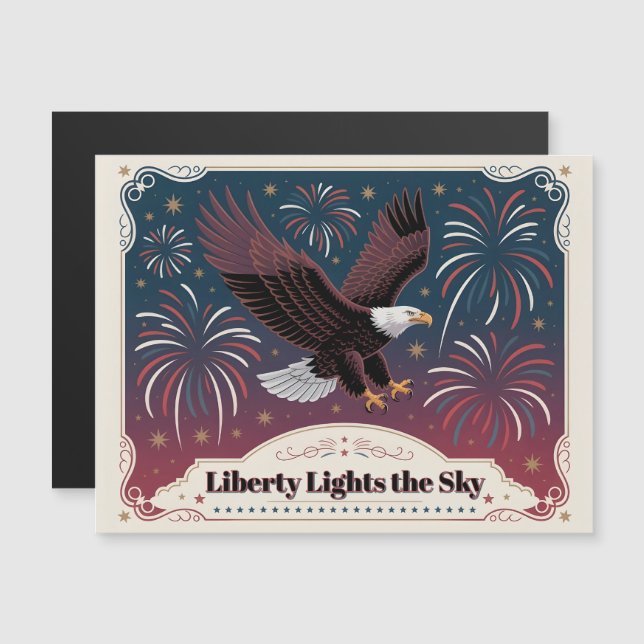 Liberty Lights the Sky • 1776–2026 Keepsake Card (Fram/baksida)