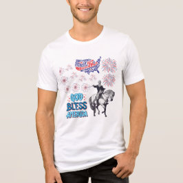 Liberty Lights visar vitt T Shirt
