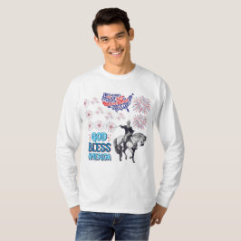 Liberty Lights visar vitt T Shirt