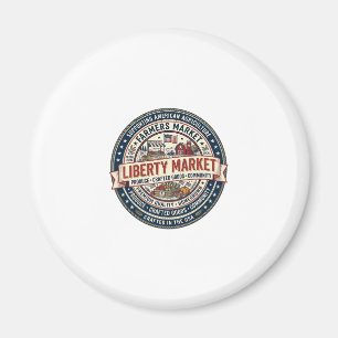 Liberty Market Patriotisk Patriotisk Bondemarknad Magnet