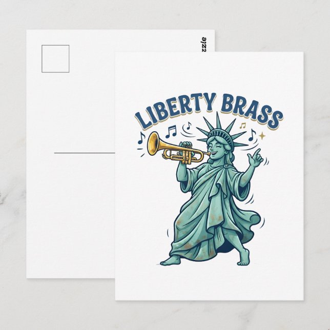 Liberty Mässing Vykort (Fram/baksida)