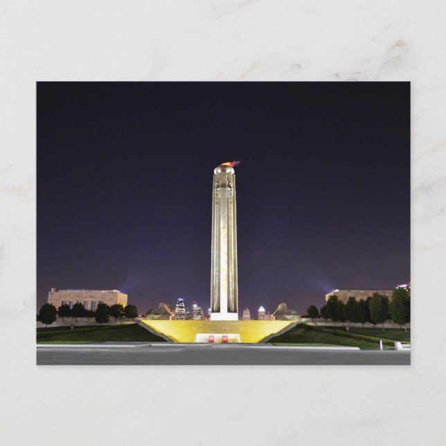 Liberty Memorial i Night, Kansas City, Missouri Vykort (Framsida)