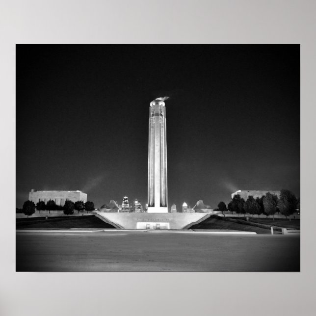 Liberty Memorial, Kansas City, Missouri BW Poster (Framsidan)