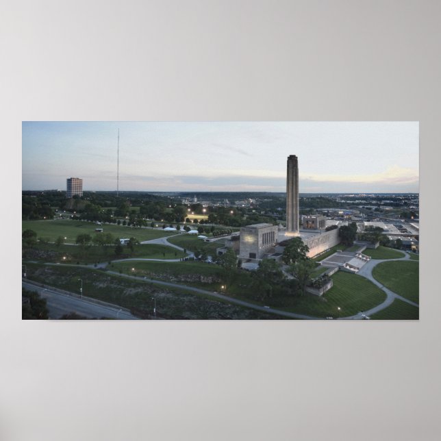 Liberty Memorial och BMA Building, Kansas City, Mo Poster (Framsidan)