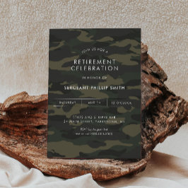 LIBERTY Militär Pension Party Thin Grönt Line Inbjudningar