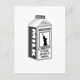 Liberty Mjölk Carton saknas Vykort