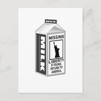 Liberty Mjölk Carton saknas Vykort