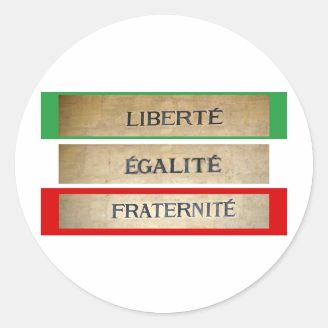 Liberty Motto — Runt Klistermärke (Framsida)