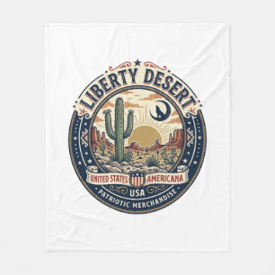 Liberty Öken Patriotisk Patriotisk Öken Kaktus U Fleecefilt
