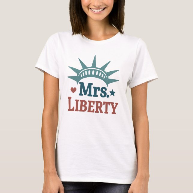 Liberty Patriotic T-Shirt - Funny 4 juli (Framsida)